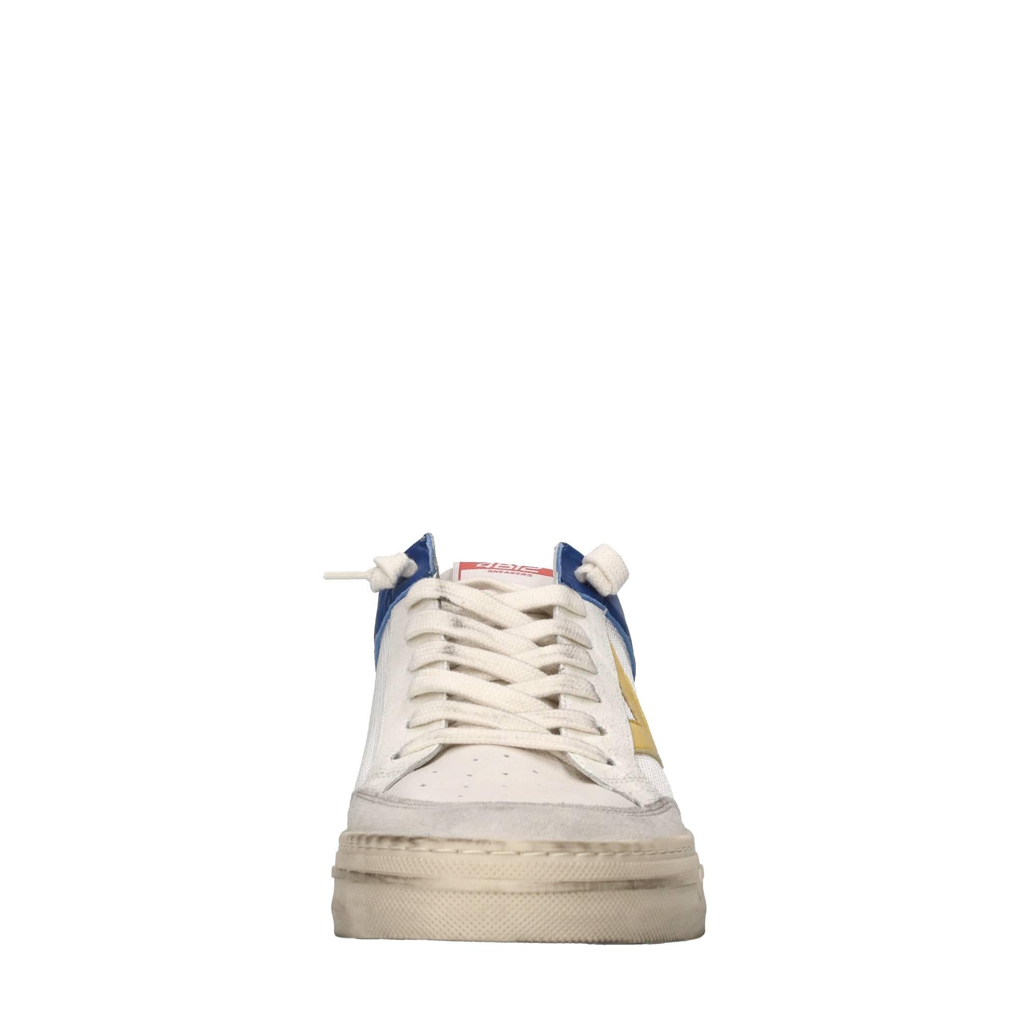 Sneakers in pelle e tessuto 
