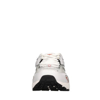 Sneakers in pelle e tessuto 