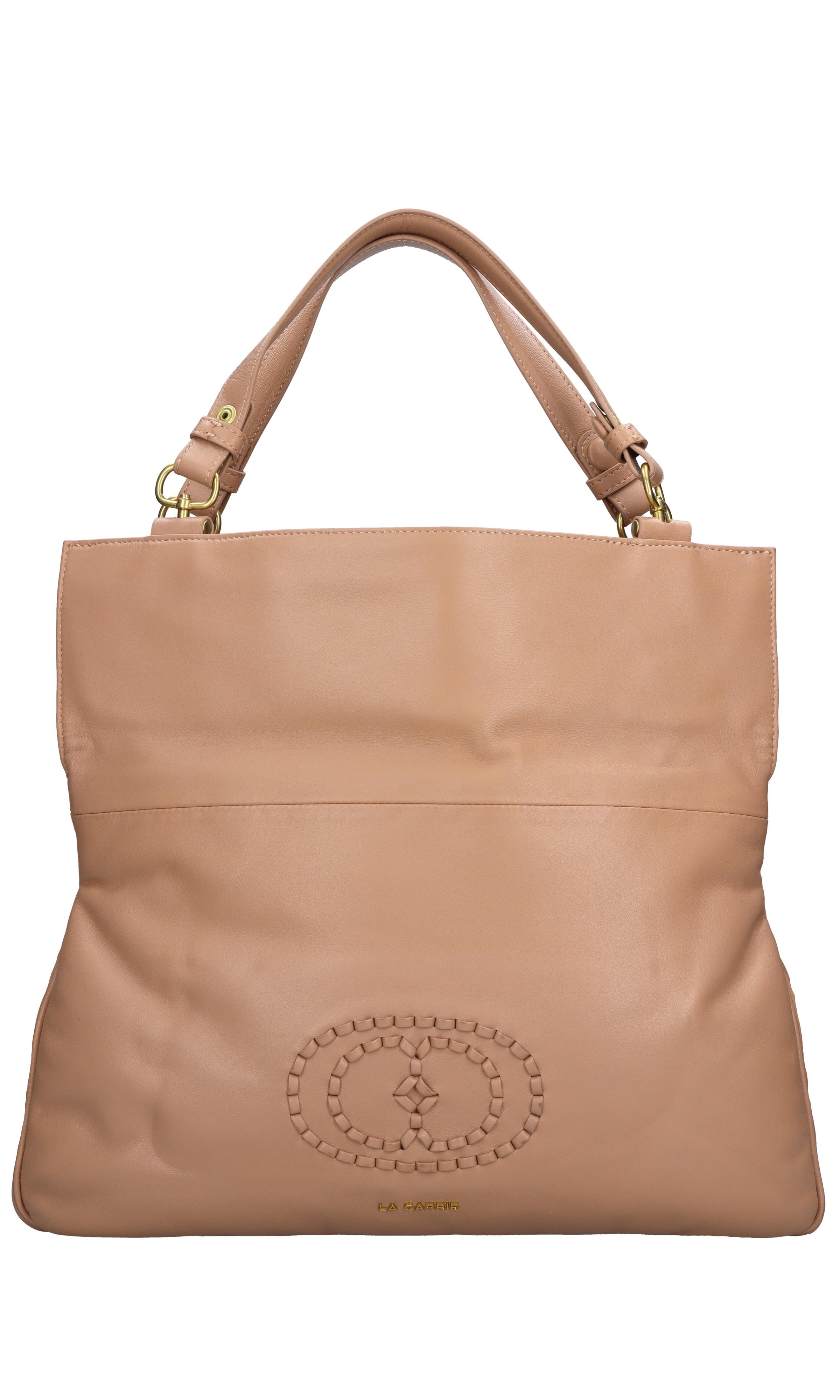 Borsa Woven Logo in pelle 