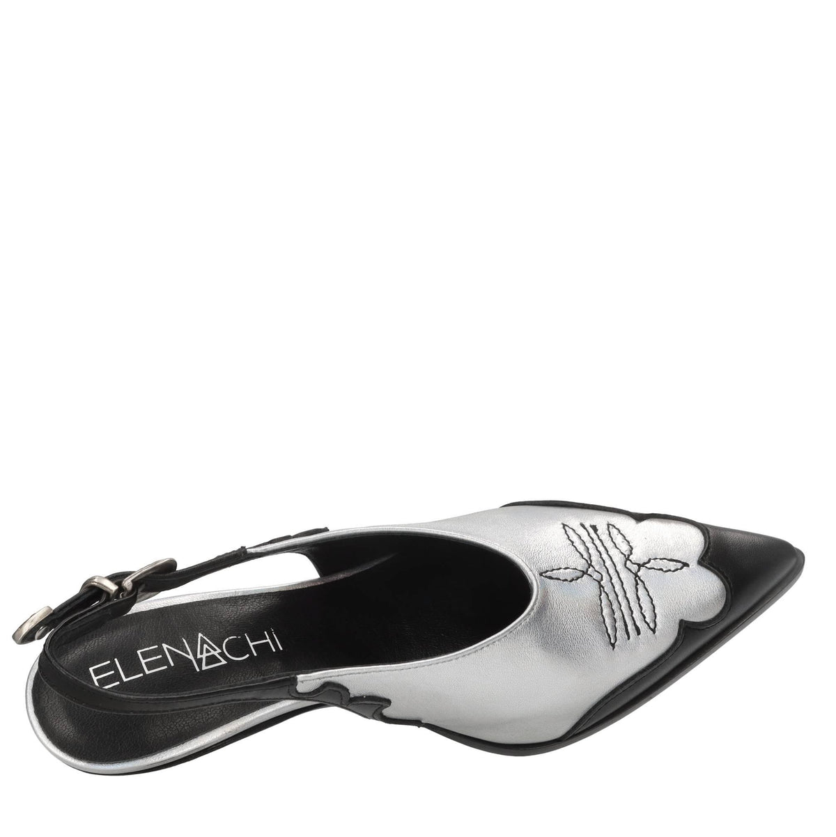 Décolleté slingback in pelle 