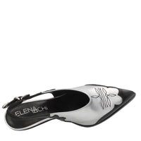Décolleté slingback in pelle 