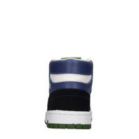 Sneakers in pelle e tessuto 