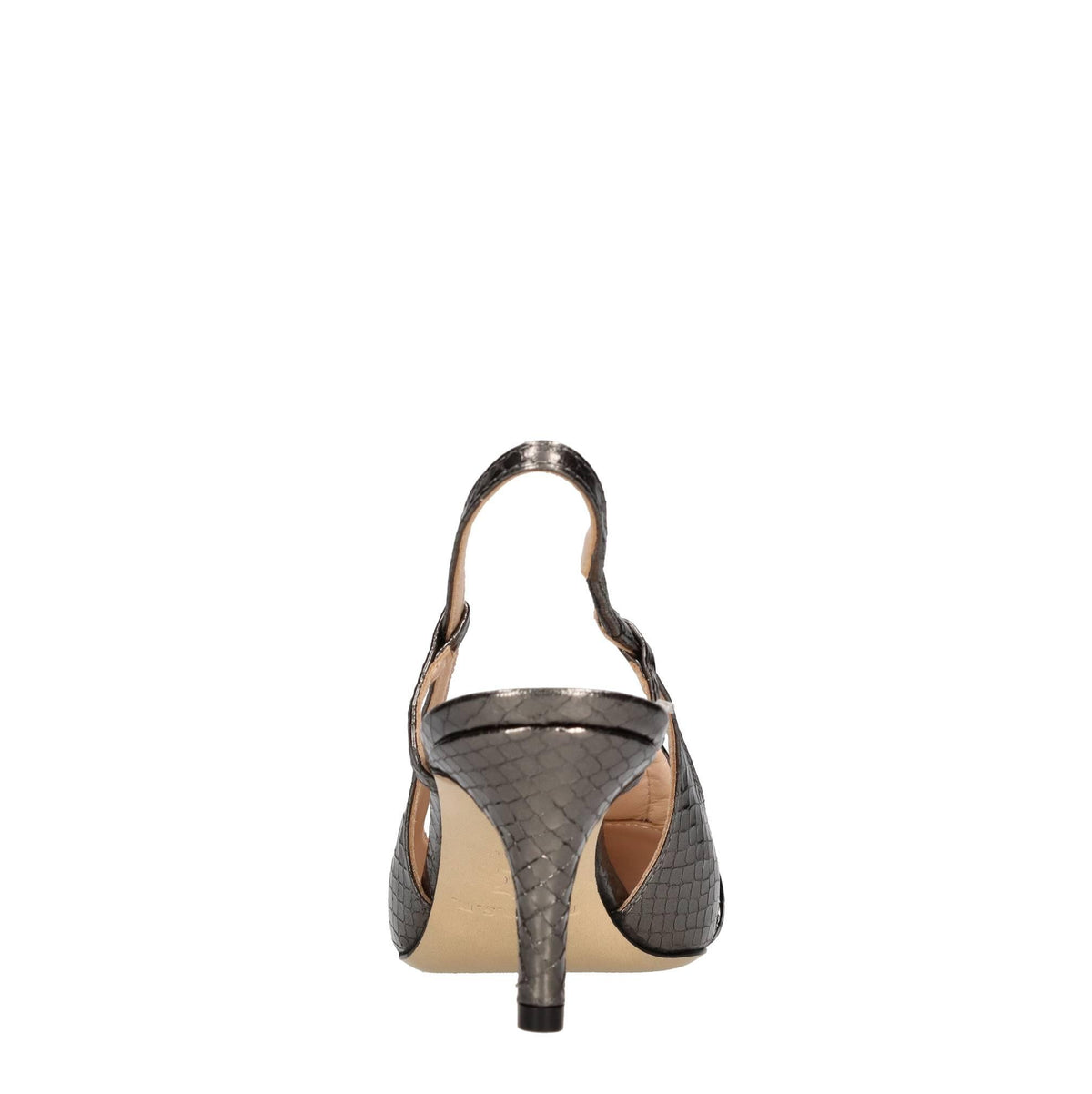 Décolleté slingback in pelle 
