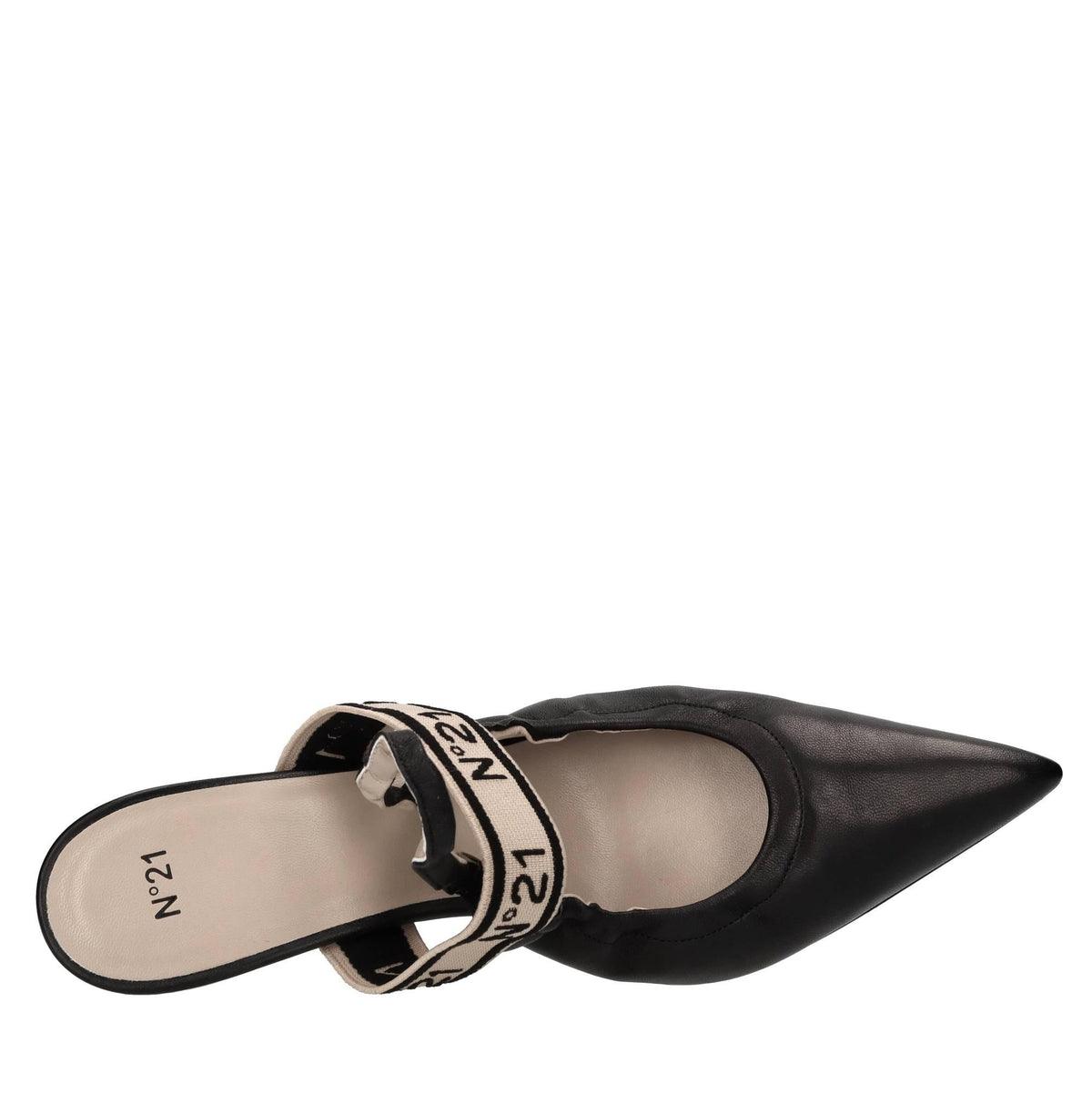 Décolleté slingback in pelle 