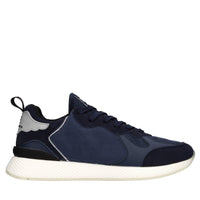 Sneakers in camoscio, ecopelle e tessuto 