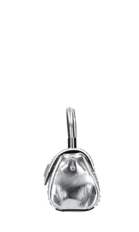 Borsa in ecopelle tessuto e strass 