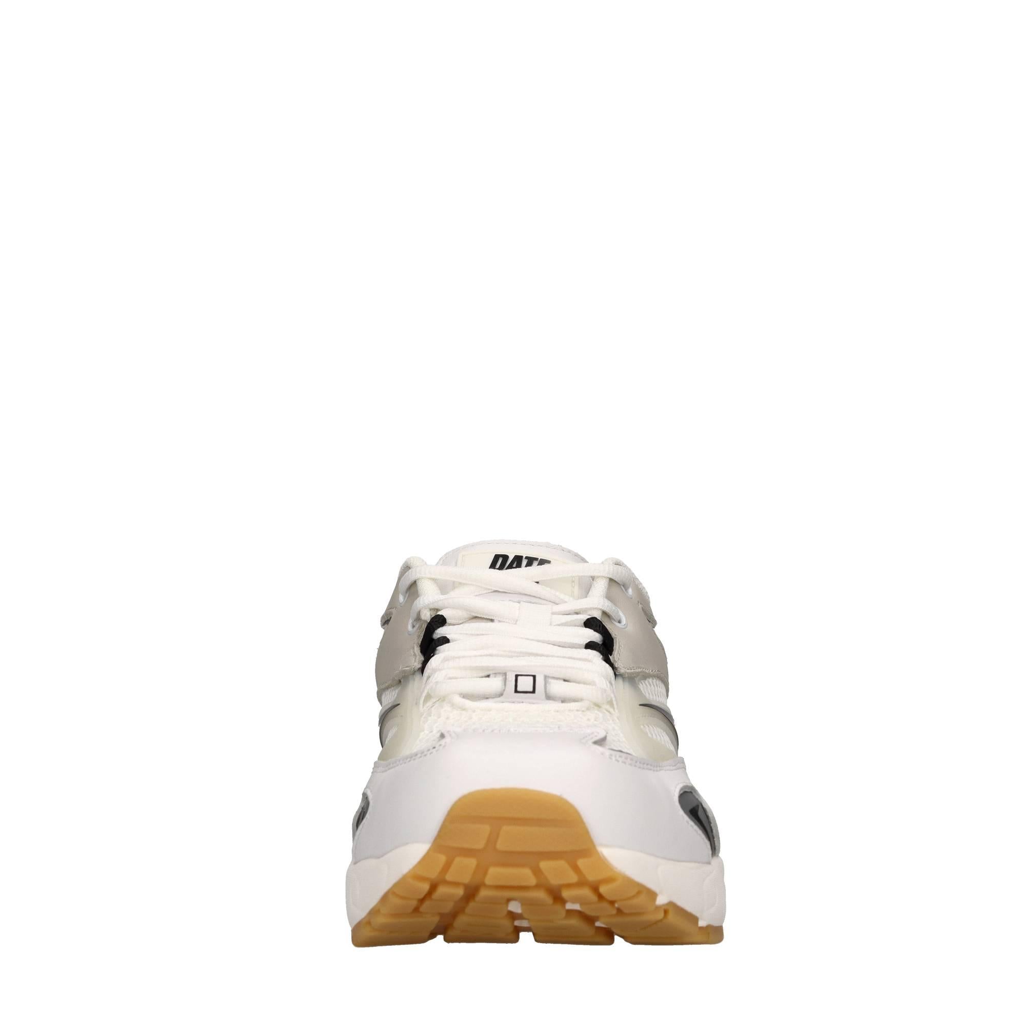 Sneakers in pelle e tessuto 
