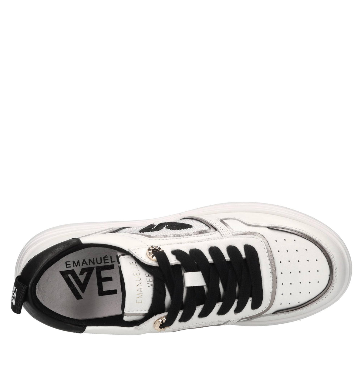 Sneakers in pelle e tessuto 