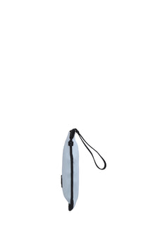 Borsa in pelle e tessuto 
