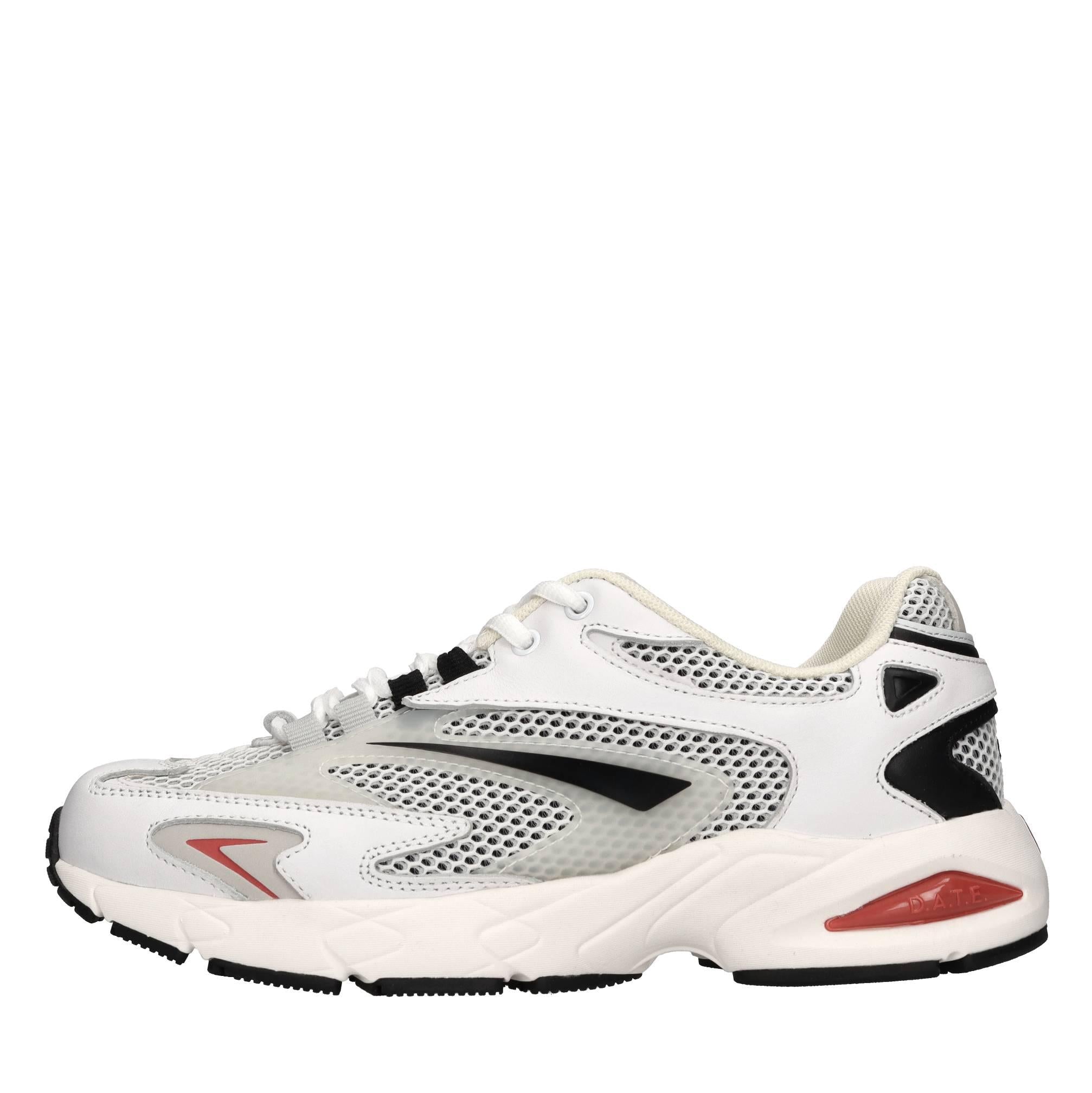 Sneakers in pelle e tessuto 