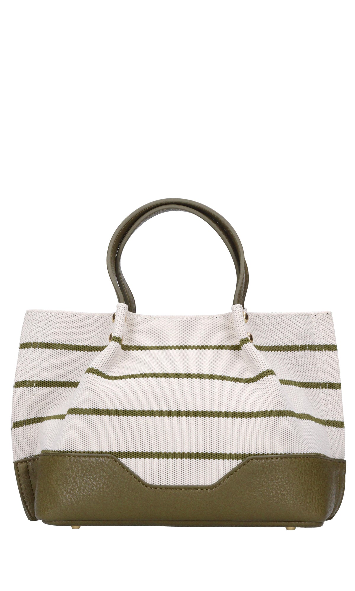 Borsa Stripes in tessuto ed ecopelle 