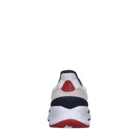 Sneakers in pelle e tessuto 