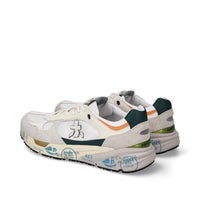 Sneakers in pelle ecopelle e tessuto 