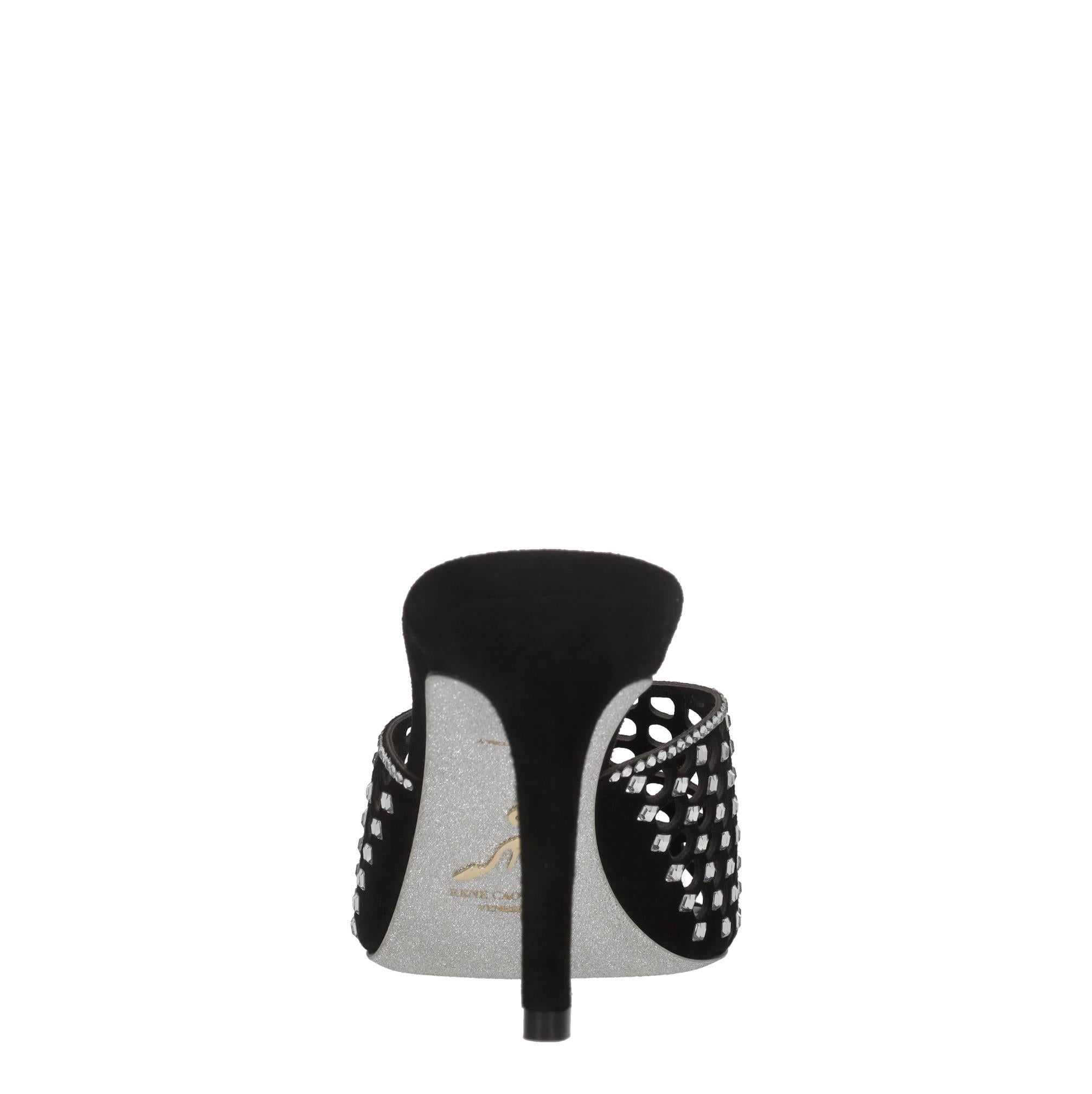 Mules Ginger in camoscio e strass 