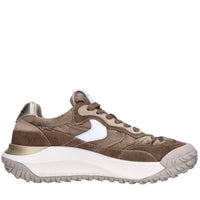 Sneakers in camoscio pelle e tessuto 