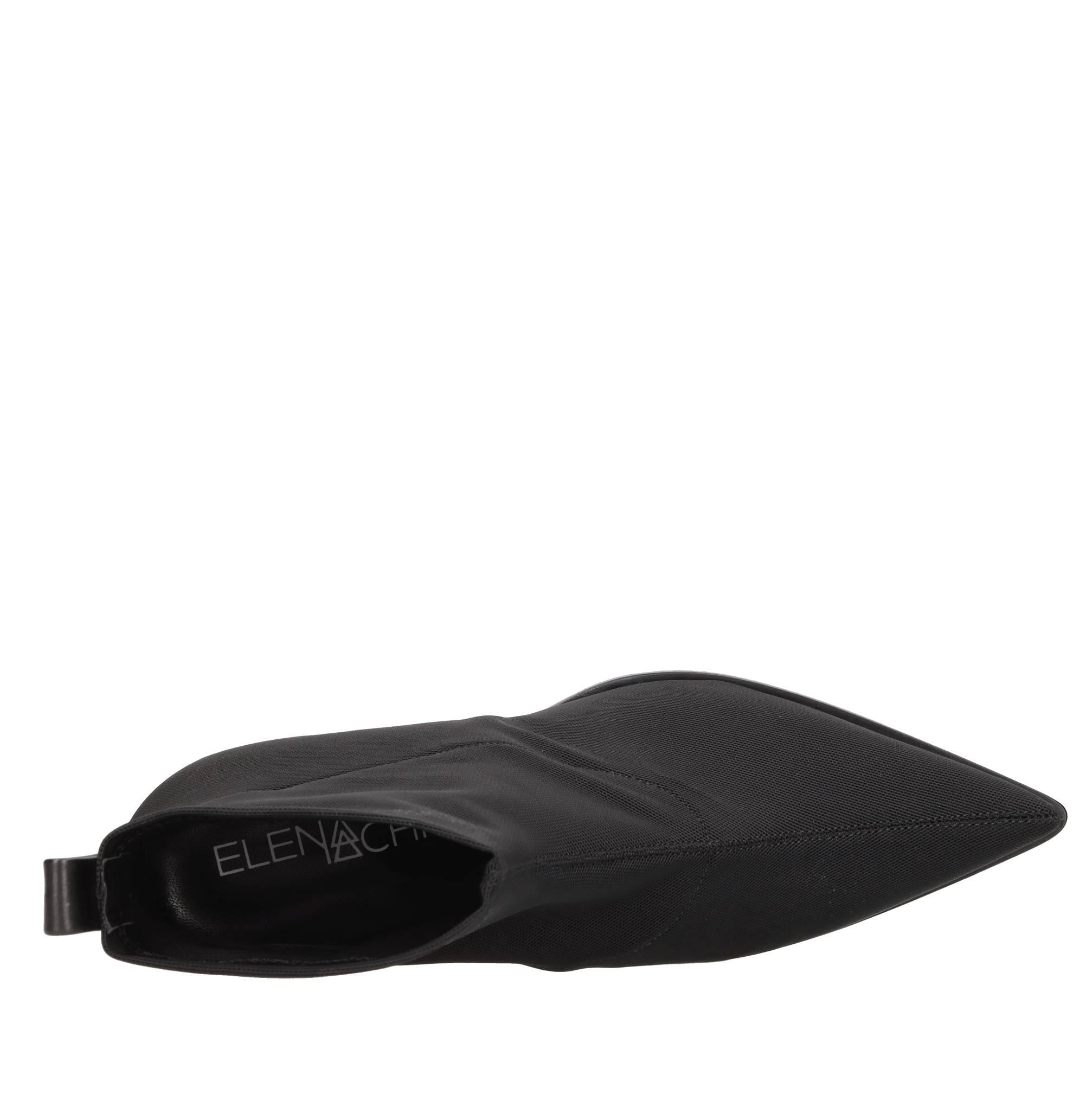 Stivaletti in tessuto elastico e inserti in pelle 