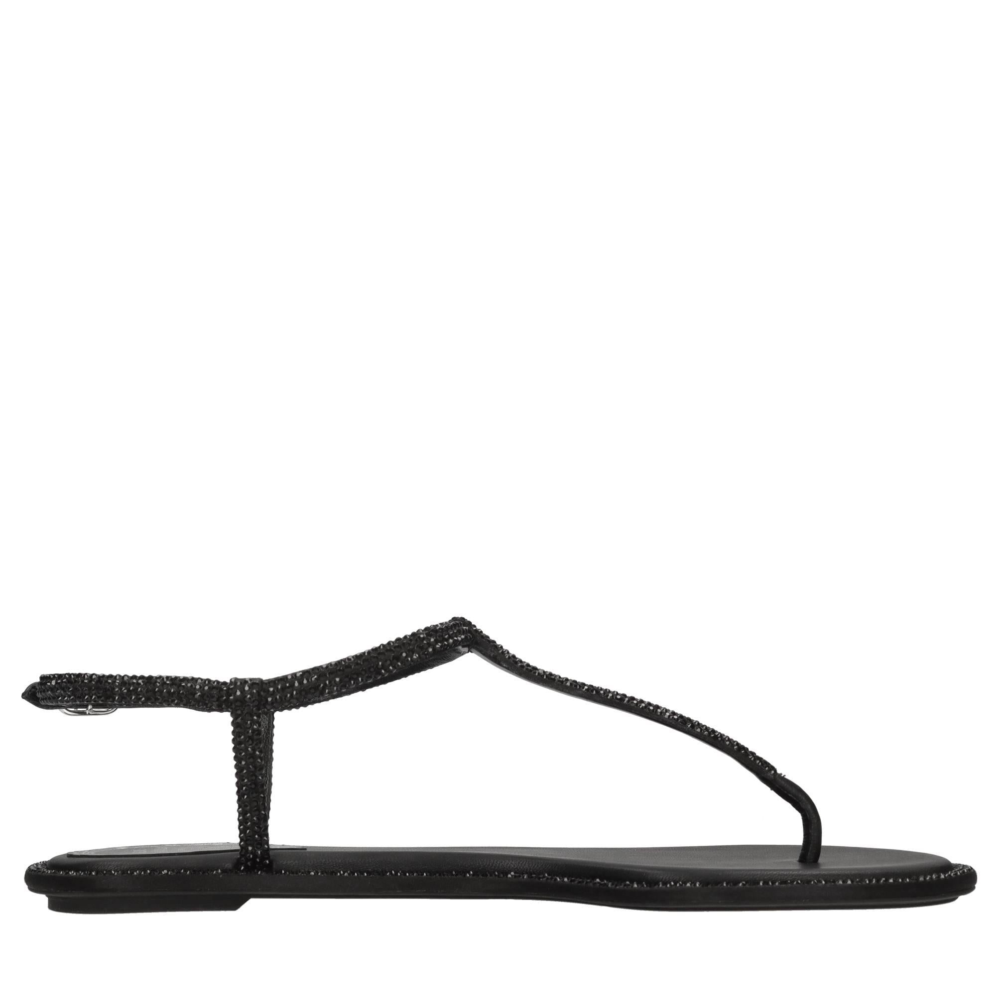 Sandali Diana in pelle e strass 