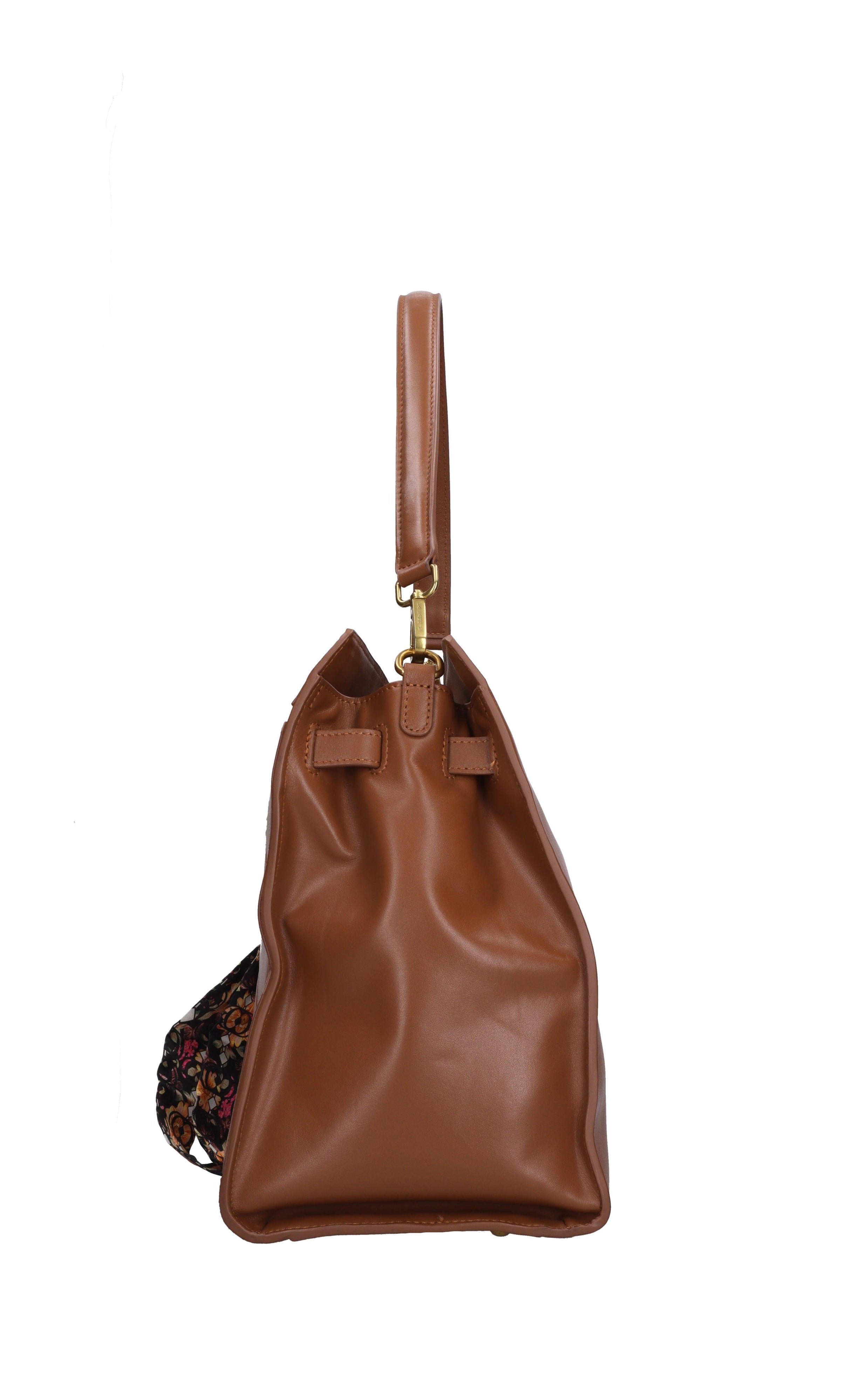 Borsa Cnosso shopper in pelle e camoscio 