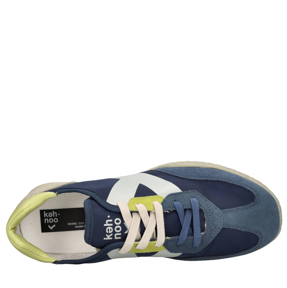 Sneakers in camoscio e tessuto 