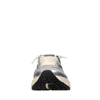 Sneakers in pelle e tessuto 