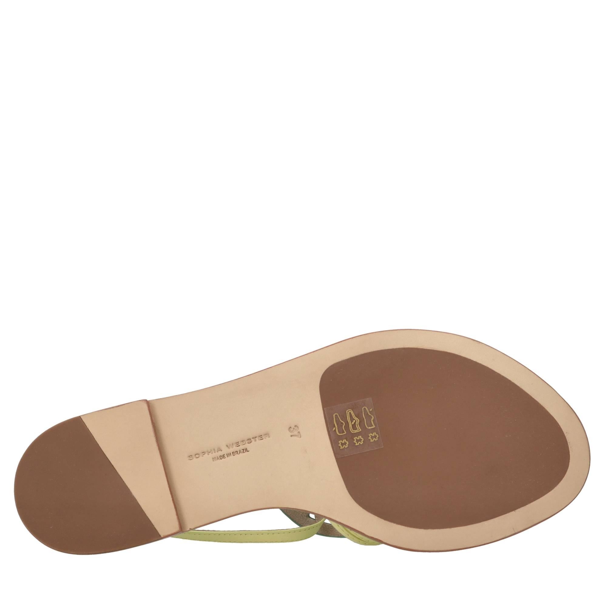 Sandali flat modello BUTTERFLY FLAT in pelle 