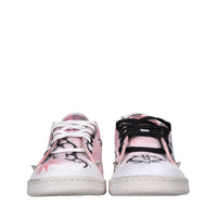 Sneakers in ecopelle e tessuto 