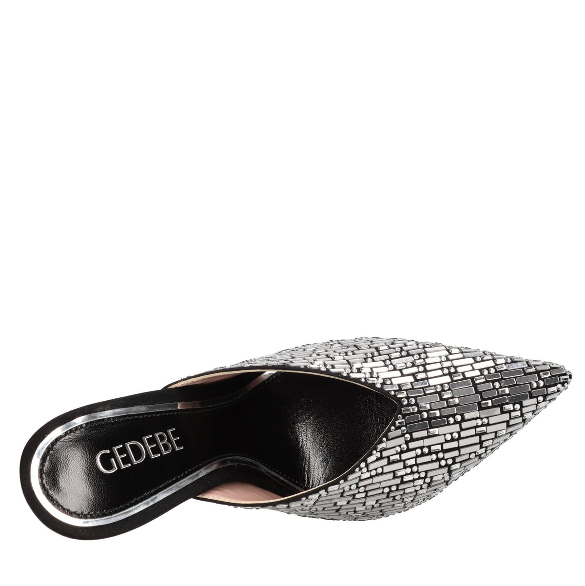 Mules Paris 105 in raso e strass 