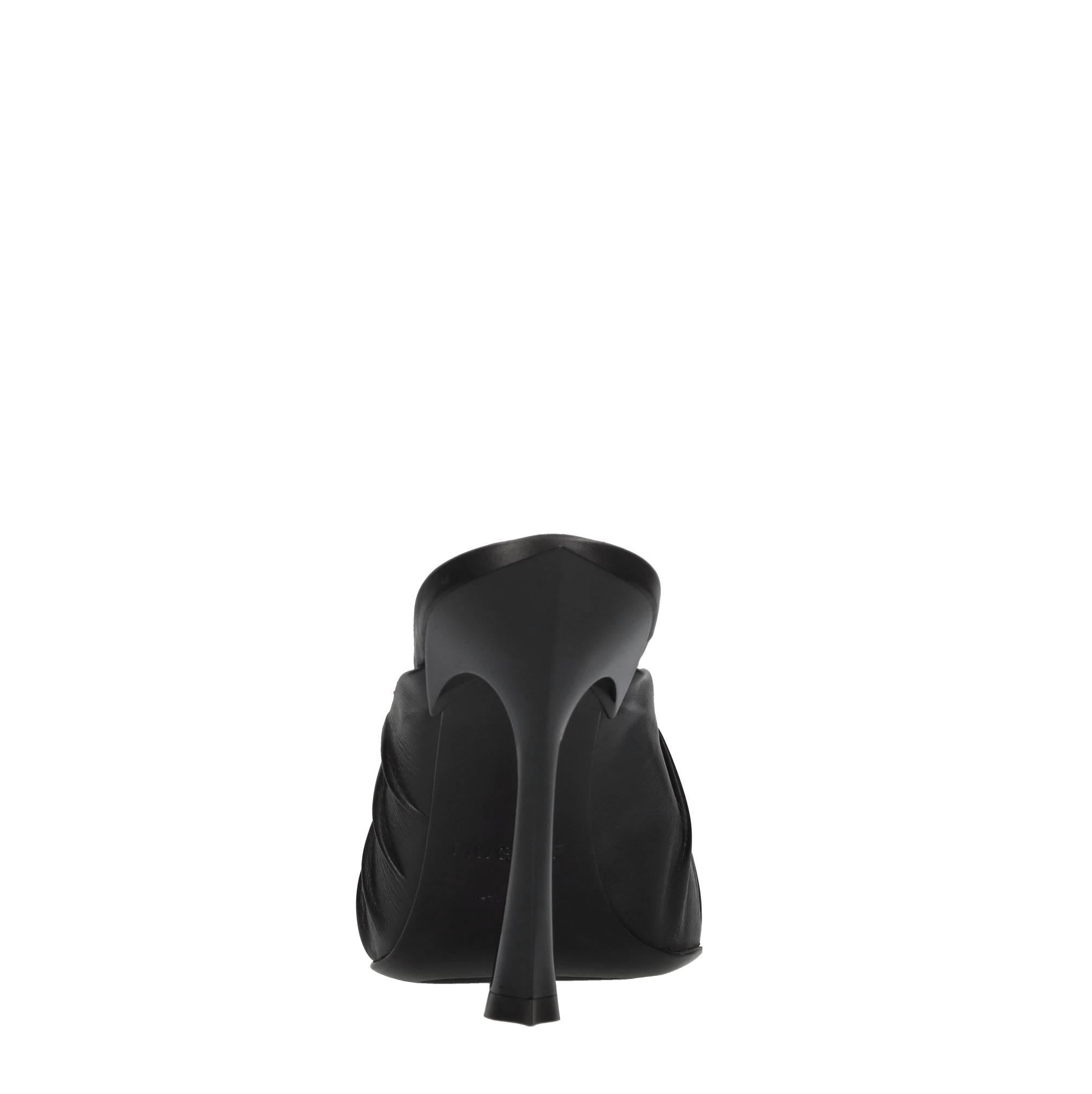 Sabot Draped in pelle 