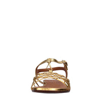 Sandali flat in pelle 