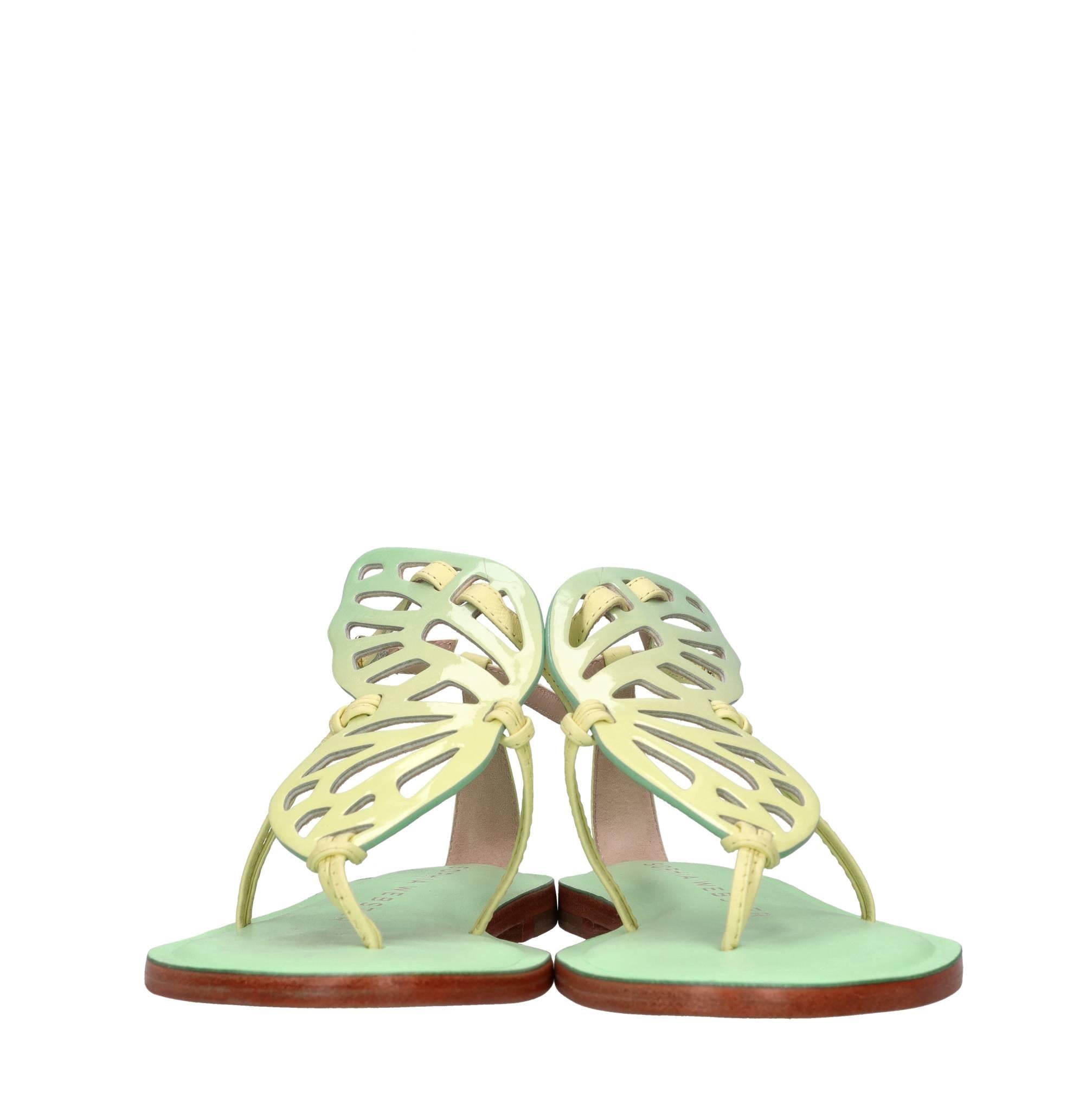Sandali flat modello BUTTERFLY FLAT in pelle 