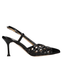 Décolleté slingback in vernice 