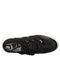 Sneakers in pelle e tessuto 