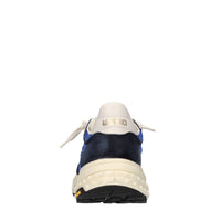 Sneakers in pelle e tessuto 