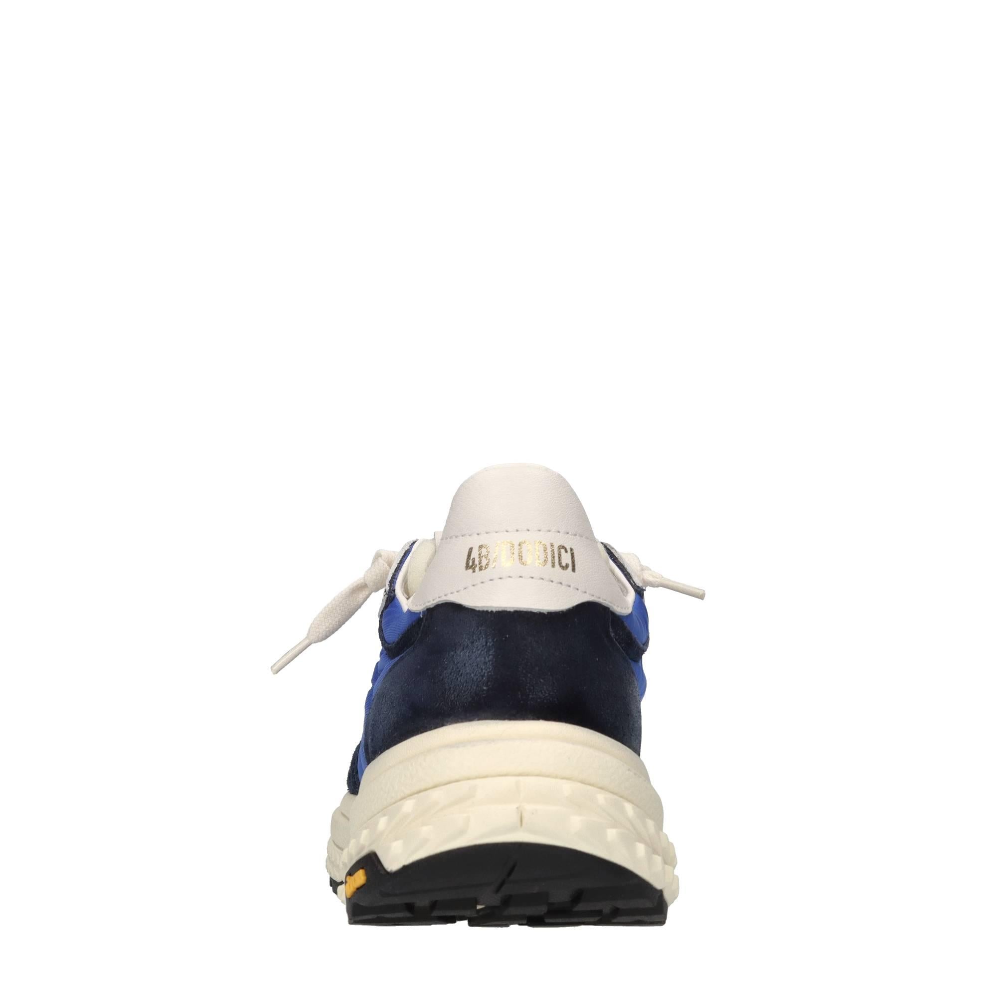 Sneakers in pelle e tessuto 