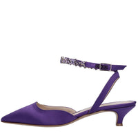 Décolleté slingback in raso 