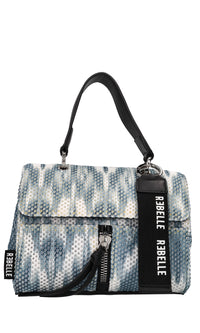 Borsa in tessuto e pelle 