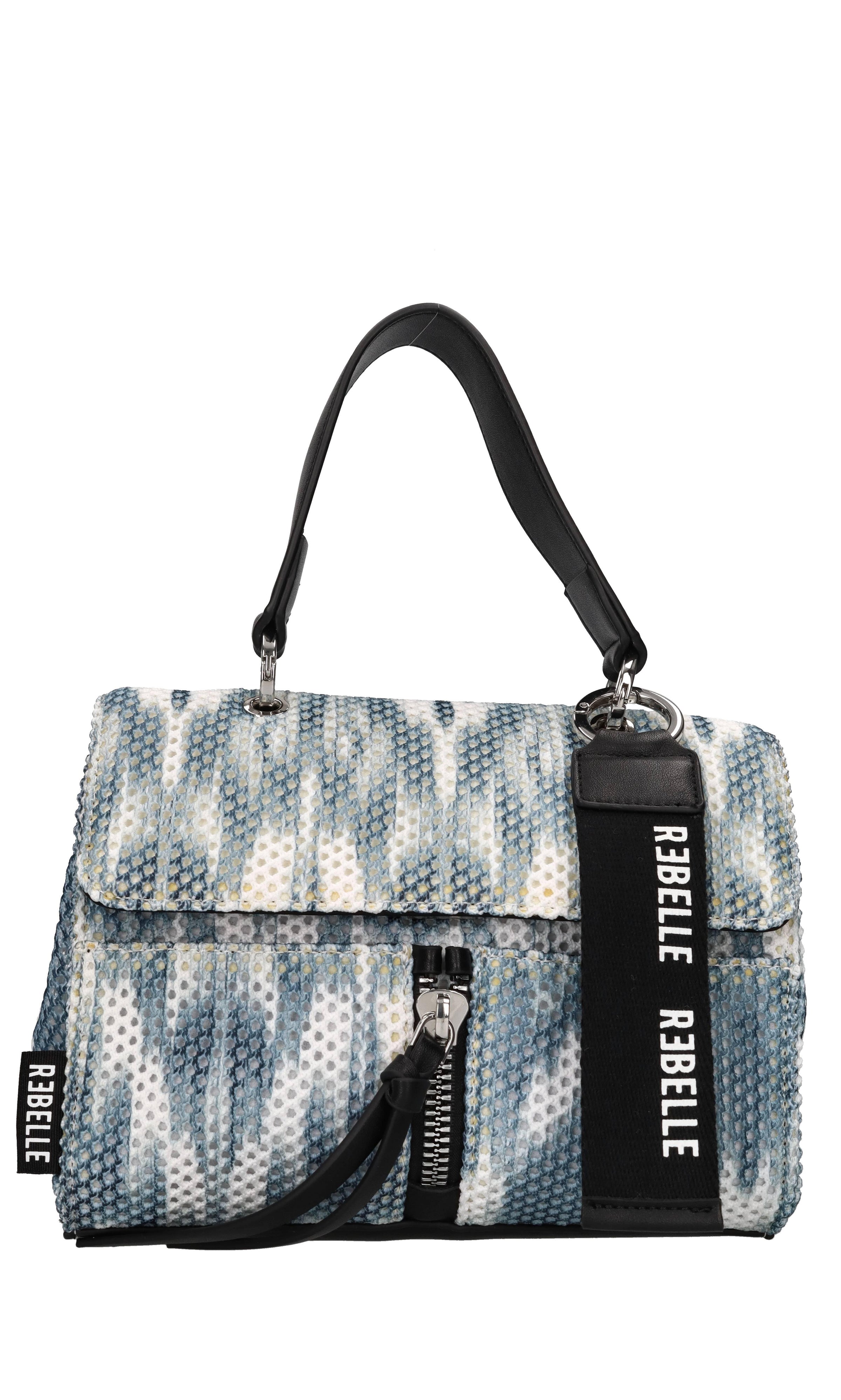 Borsa in tessuto e pelle 