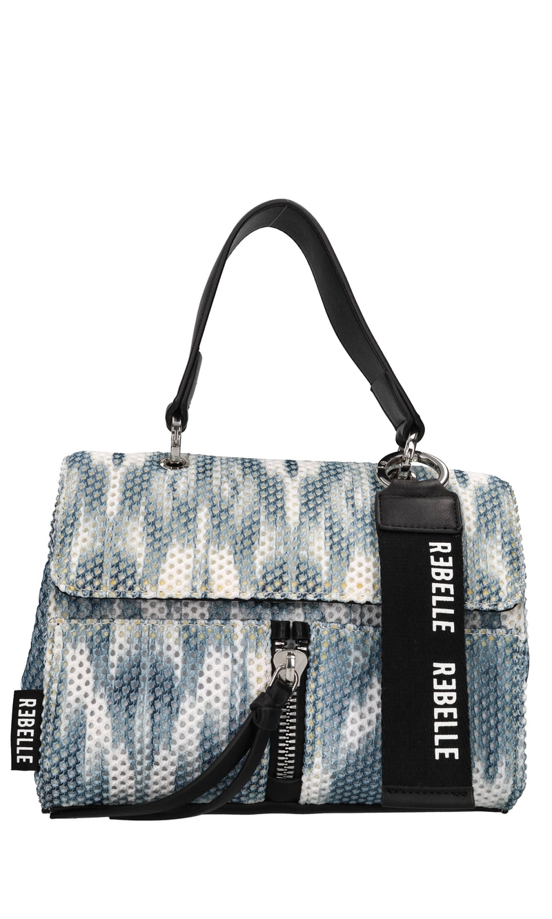 Borsa in tessuto e pelle 