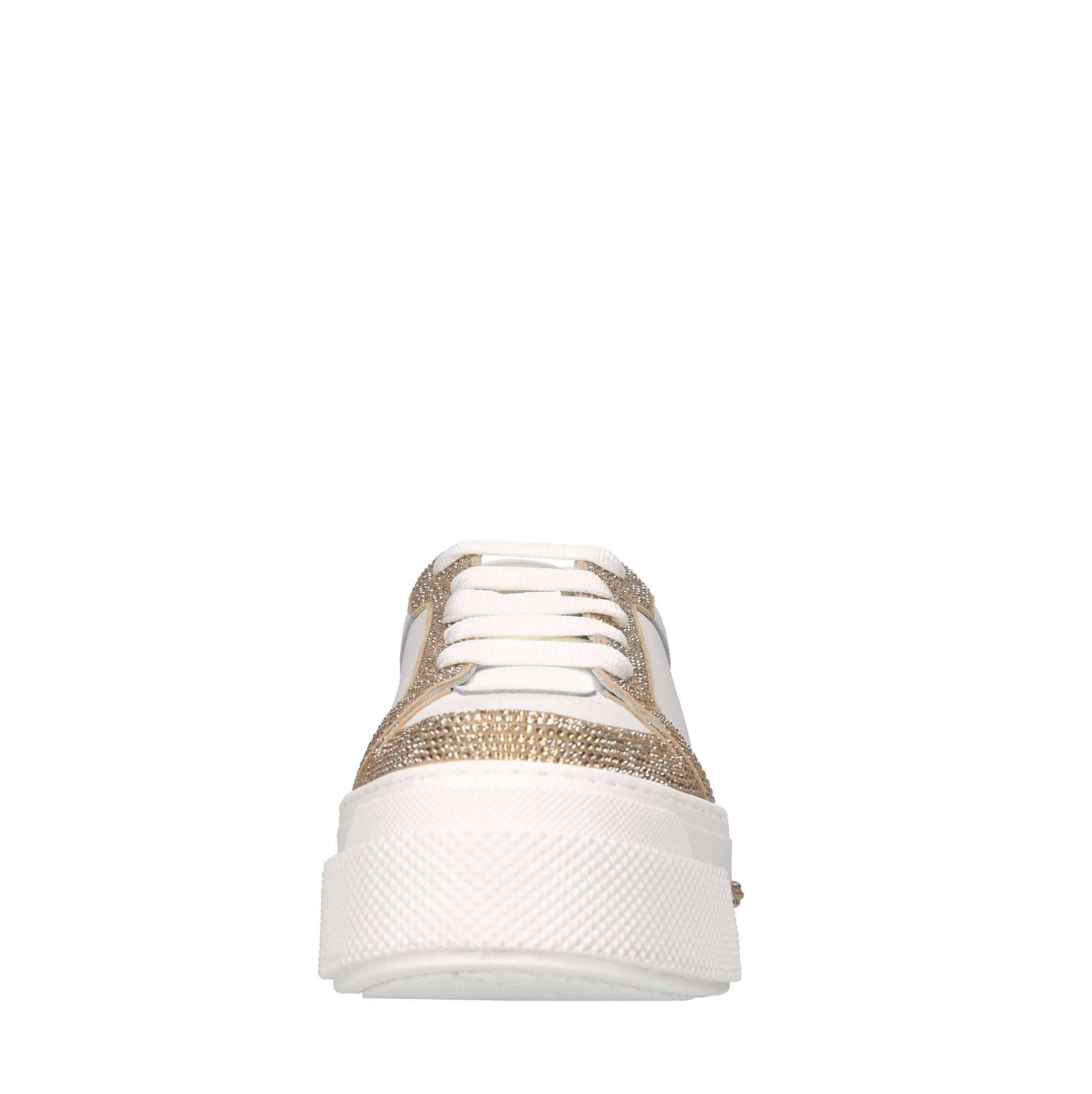Sneakers in pelle e strass 