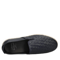 Mocassini espadrillas in pelle e rafia 