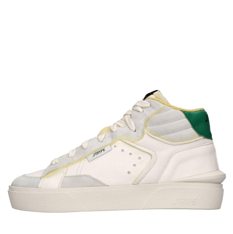 Sneakers in pelle e tessuto 