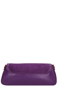 Borsa irregular in pelle e camoscio 