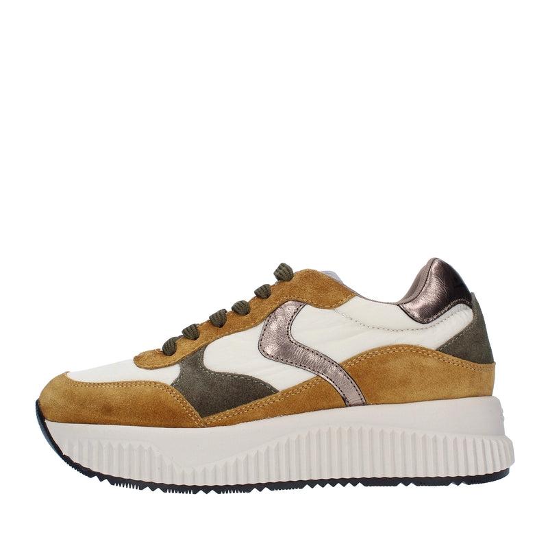 Sneakers VOILE BLANCHE modello JINNIE in pelle, camoscio e nylon 