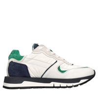 Sneakers in pelle e tessuto 