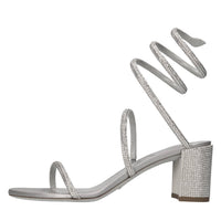 Sandali Cleo in camoscio,raso e strass 