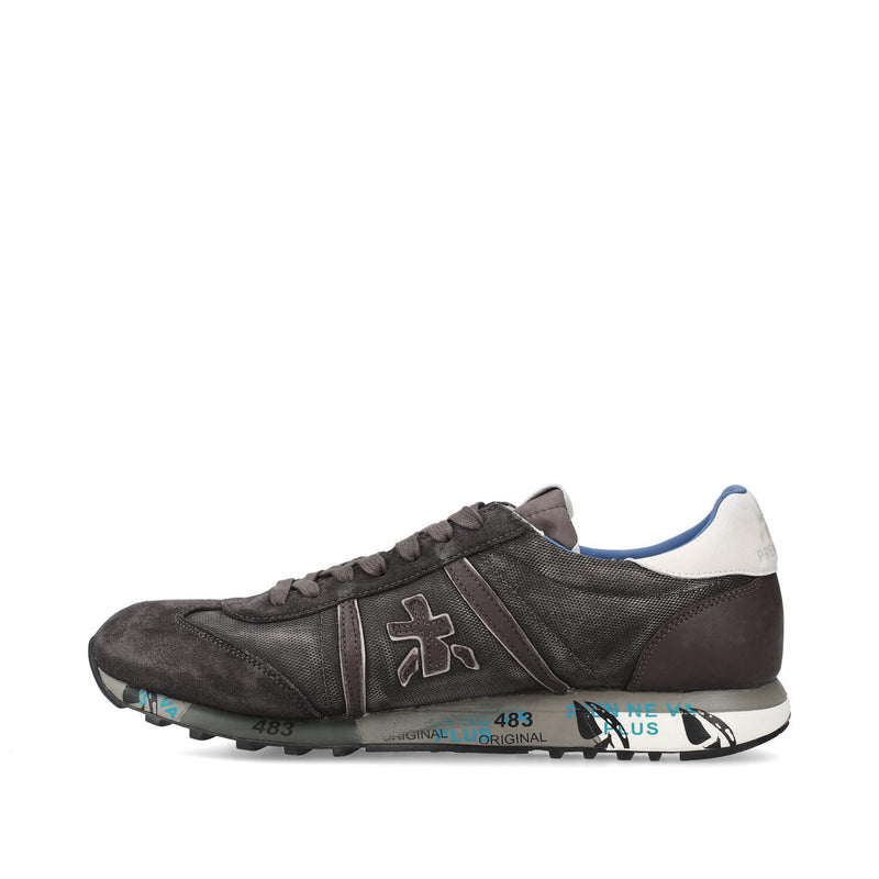 Sneakers in camoscio tessuto ed ecopelle 