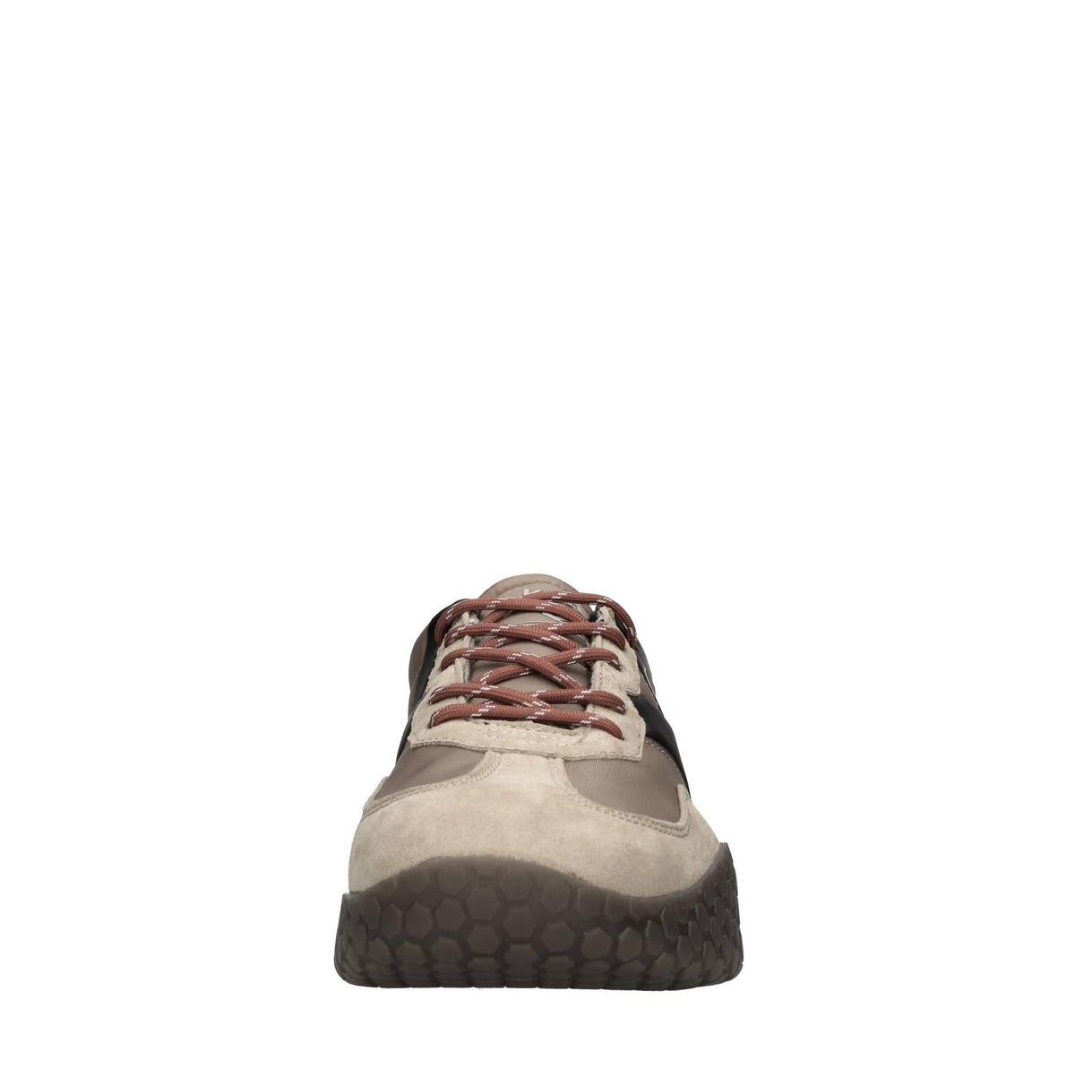 Sneakers in camoscio e tessuto 