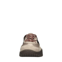 Sneakers in camoscio e tessuto 