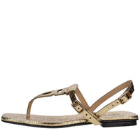 Sandali flat infradito in pelle 