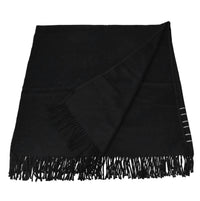 Poncho in panno con logo strass 